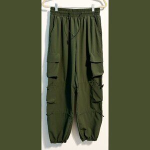 Olive Green Parachute Pants | Size M